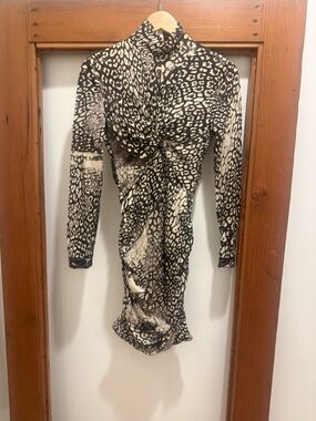 🖤Vintage Emilio Pucci Black and Cream Animal Print Dress